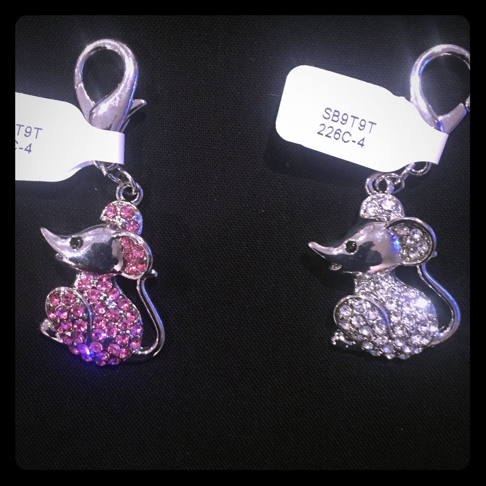 Pink mouse charm